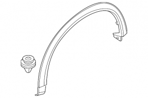 Ornament aripă stânga față Mazda CX-90 24-26 albastru