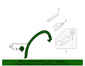 Ornament aripă stânga față Mazda CX-90 24-26 albastru