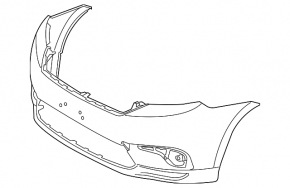 Бампер передний голый Toyota Highlander 11-13