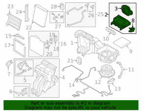 Корпус печки голый верхняя часть Audi A3 8V 15-20