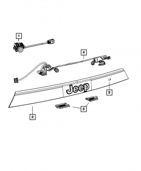 Молдинг двери багажника Jeep Grand Cherokee WK2 11-13 хром под камеру