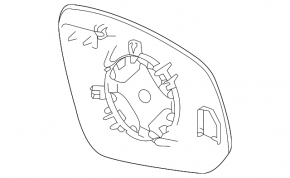 Element oglinda dreapta Toyota Highlander 20-25 incalzire, BSM