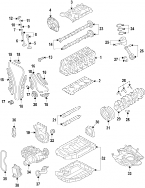 Шкив коленвала VW Jetta 11-18 USA 2.0