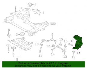 Цапфа передняя левая BMW 4 F32/33/36 14-20 RWD