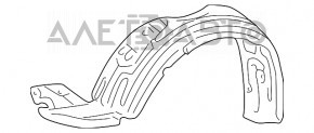 Подкрылок передний левый Toyota Camry v20 96-01