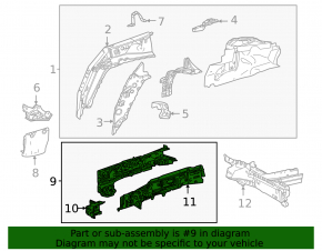 Четверть передняя правая Toyota Sienna 21-26