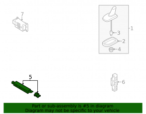 Amplificator de antenă VW Tiguan 09-17 stânga