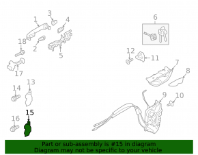Петля двери нижняя передняя левая Subaru Ascent 19-26