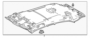 Обшивка потолка Lexus UX200 UX250h 19-22 черная, без люка