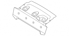 Полка задняя Ford Fiesta 11-19 4d черн