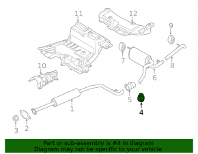 Кронштейн глушителя задний правый Ford Focus mk3 11-18