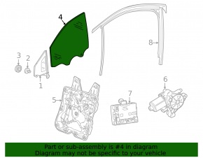 Стекло двери передней правой Volkswagen ID.4 21-26