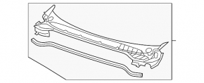 Решетка дворников пластик Chevrolet Volt 11-15
