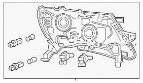 Фара передняя левая Nissan Pathfinder 17-20 рест