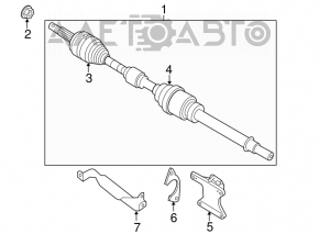 Привод полуось передняя правая Nissan Sentra 13-19 1.8 АКПП