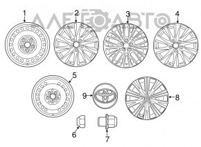 Диск колесный R17х7.5J Toyota Camry v70 18-20 бордюрка