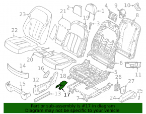 Husă scaun spate stânga, al doilea rând de scaune spate dreapta BMW X7 G07 19-26, neagră