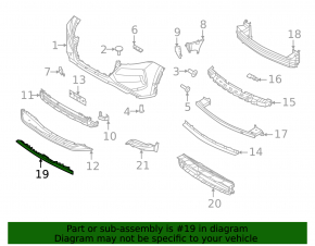 Bandă inferioară bară față pentru Nissan Rogue 21-23