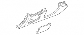 Накладка колени водителя Chevrolet Malibu 16-23 серая
