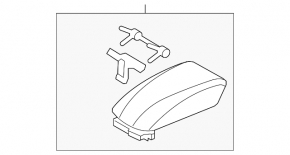 Подлокотник Hyundai Sonata 11-15 кожа, черный