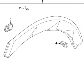 Ornamente aripă spate dreapta Hyundai Ioniq 5 22-24 negru