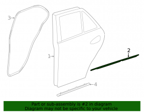 Ornamente ușă-geam central față dreapta Mercedes W166 GLE 16-19 cromate