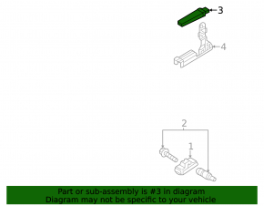 Modulul TPMS pentru presiunea anvelopelor, antena receptorului VW CC 08-17