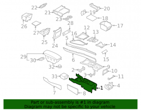 Подлокотник BMW X5 E70 07-13 кожа, черный, потерт