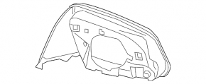 Корпус зеркального элемента правый BMW X1 F48 16-22 Shadow-Line