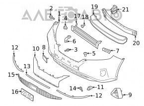 Mufă cârlig remorcare bara față Nissan Murano z52 19 - nou original