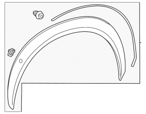 Ornamente aripă stânga față pentru Lexus RZ300e RZ450e 23-25