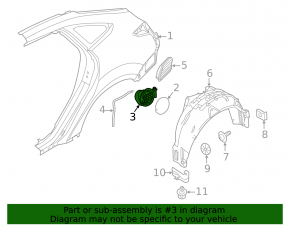 Корпус лючка бензобака Ford Focus mk3 11-18 4d