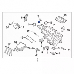 Arzător complet pentru Ford Fiesta 11-19, cu o singură zonă