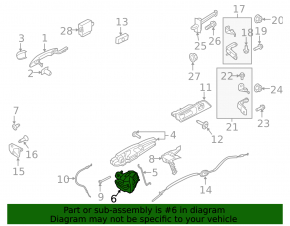 Замок двери передней правой Ford Mustang mk6 15-23