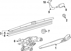 Поводок дворника задний Mazda CX-90 24-26