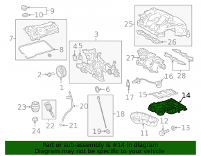 Полуподдон масляный Toyota Highlander 20-22 3.5