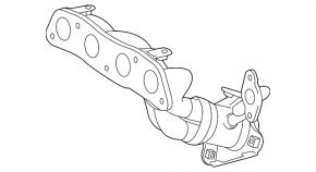 Коллектор выпускной Lexus CT200h 11-17с защитой, ржавый