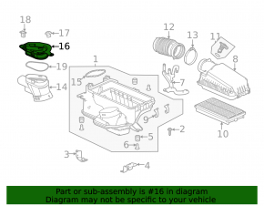 Воздухоприемник Acura TLX 21-25 2.0 верхняя часть
