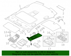 Козырек правый BMW 5 F10 11-16 черн