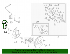 Furtun de frână față stânga Hyundai Santa FE 21-23