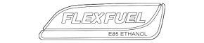 Эмблема-надпись "Flex fuel" двери багажника Toyota Sequoia 08-17