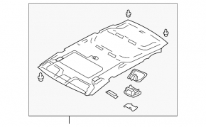 Обшивка потолка Subaru b10 Tribeca беж без люка