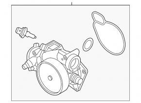 Помпа водяная с корпусом термостата BMW X5 F15 14-18 4.4T