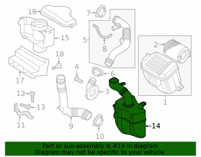 Мусоросборник VW Jetta 11-18 USA 2.0