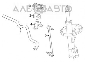 Stabilizatorul frontal pentru Lexus RX400h 06-09 coroziune