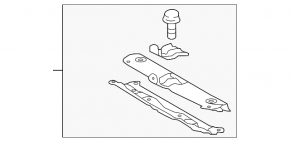 Планка замка капота Toyota Rav4 13-18