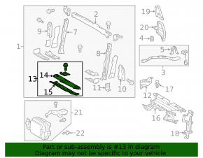 Планка замка капота Toyota Rav4 13-18