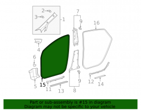 Уплотнитель дверного проема передний правый Toyota Prius 20 04-09 серый
