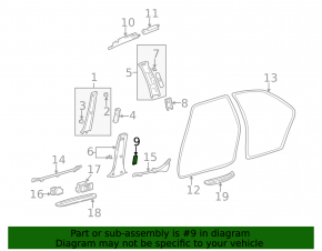 Накладка центральной стойки нижняя правая Lexus IS200 IS300 99-05