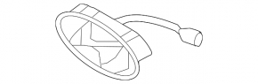 Emblemă buton de deschidere portbagaj Hyundai Sonata 18-19, argintie, hibridă
